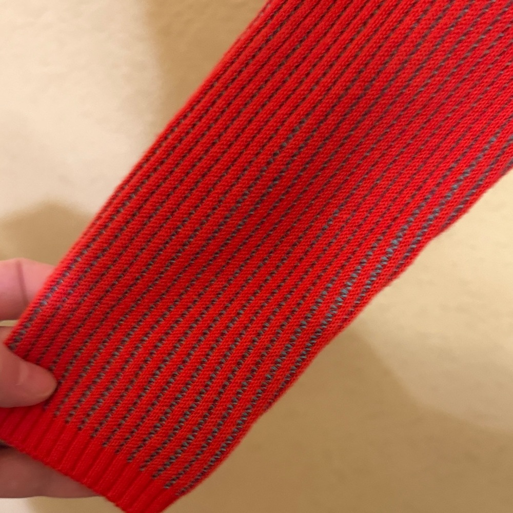 BDG Red Festive Patterned Turtleneck Sweater Sky … - image 4